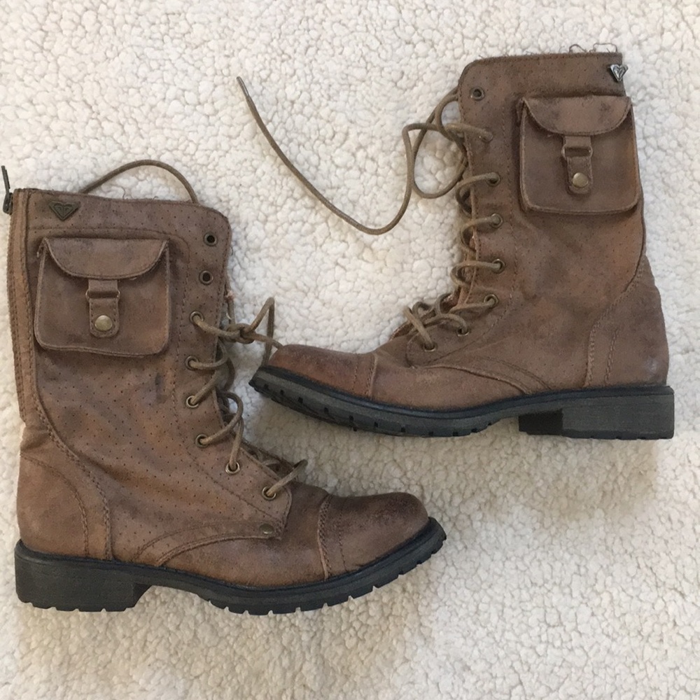 Distressed Combat Boots